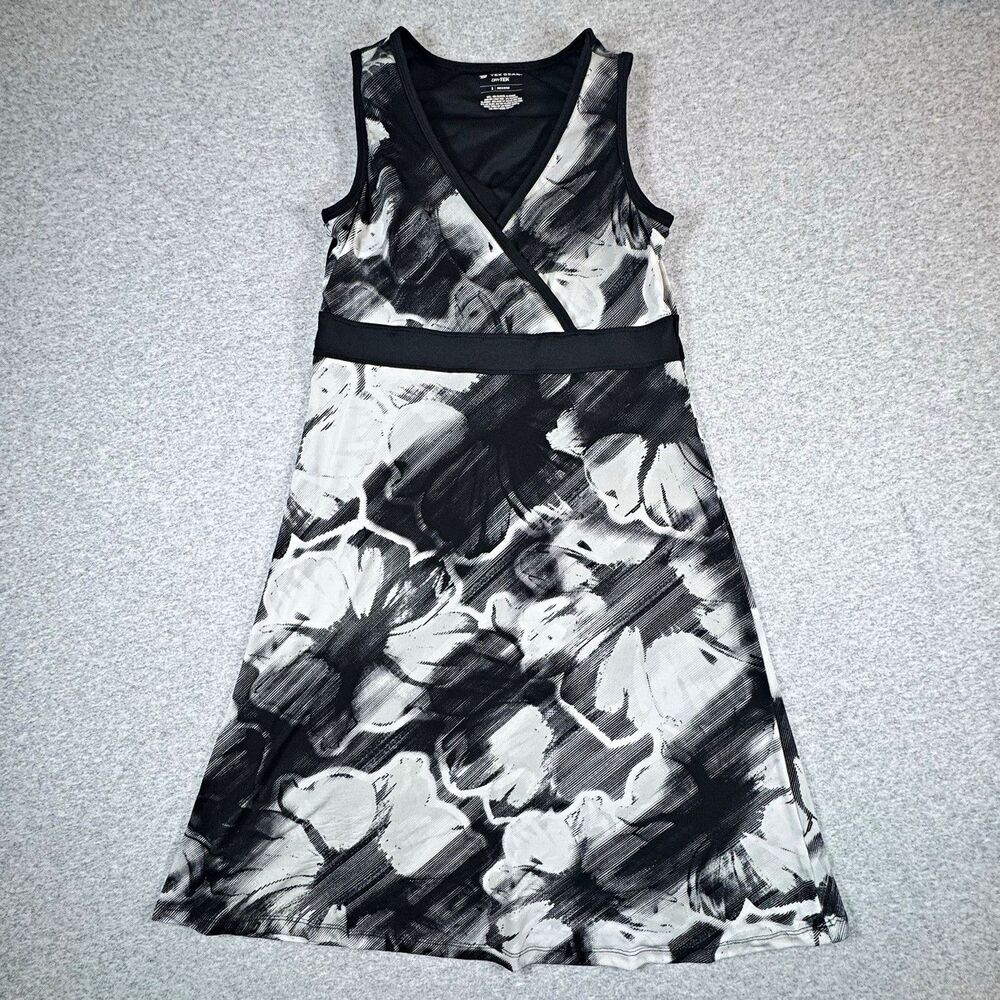 Tek Gear DryTek Womens S Tennis Golf Dress Black Floral Built In Bra